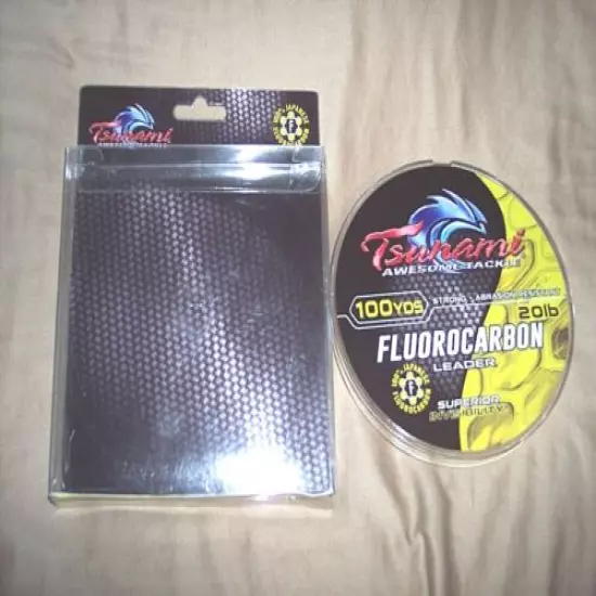 Tsunami Fishing Line 100 Yds.Fluorocarbon Leader 20 Lb. Test Fishing Line Leader