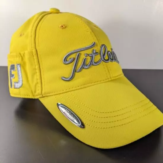 Titleist Golf FootJoy Side Pocket Long Bill Yellow Strapback Hat