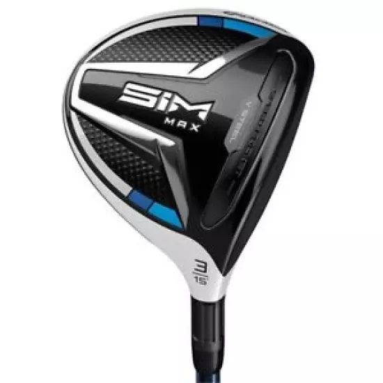 Left Handed TaylorMade Golf Club SIM MAX 15* 3 Wood Stiff FujiVentus Blue FW 6