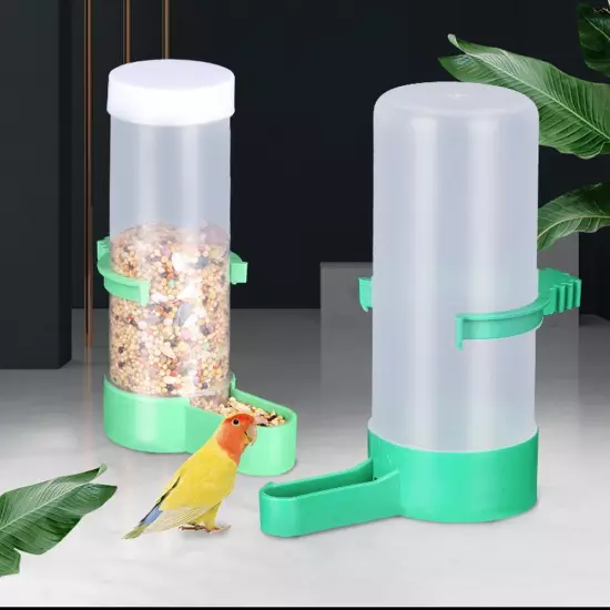 Bird Feeder Water Drinker Automatic Drinking Fountain Pet Parrot Cage X7S3