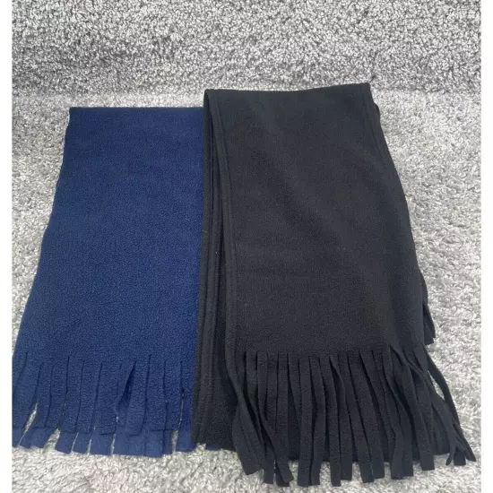 Scarfs Navy Blue & Black Bundle Set Warm Cozy Outdoors 2 Pack Unisex