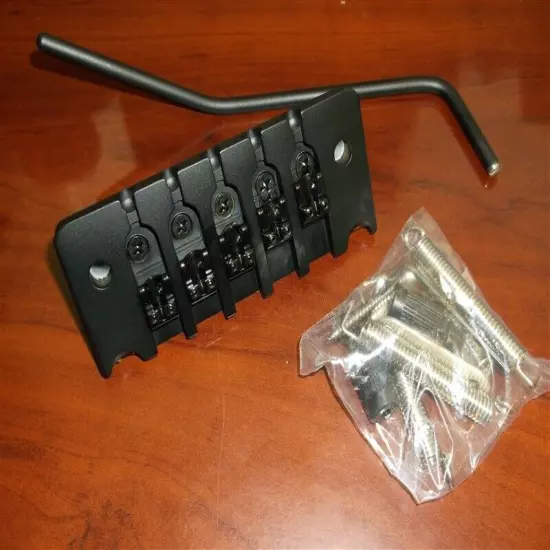 NEW Hipshot 5-String Bass Tremolo Bridge - BLACK, CHOOSE YOUR SPACING!