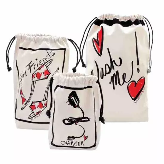 Brighton Travel Dust Bag Set of 3 Decorative Protective Dust Bags