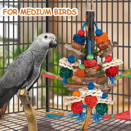 Bird Toys,Parrot Toys Exciting Chewing Fun for Parakeets,Cockatiels,Conures,Love