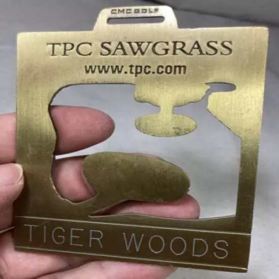 Vintage TIGER WOODS Golf Bag Tag TCP Sawgrass 