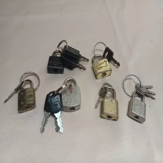 Luggage Locks (7) Mixed Lot all tested and working