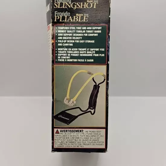 VINTAGE Marksman Folding Slingshot Rronde Pliable - Model 3040 - NEW IN BOX