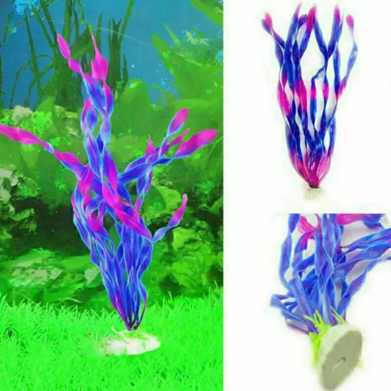 Plastic Aquarium Plants Purple Water Ornament Plant Fish Tank Decoration supply