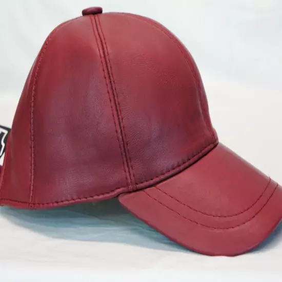 New 100% Real Genuine Lambskin Leather Baseball Cap Hat Sports Visor 40 COLORS