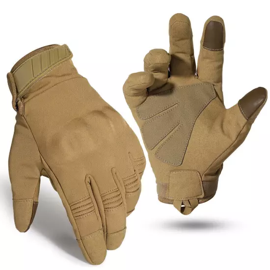 Outdoor Tactical Gloves for Men Breathable Touchscreen Full Finger Work Gloves