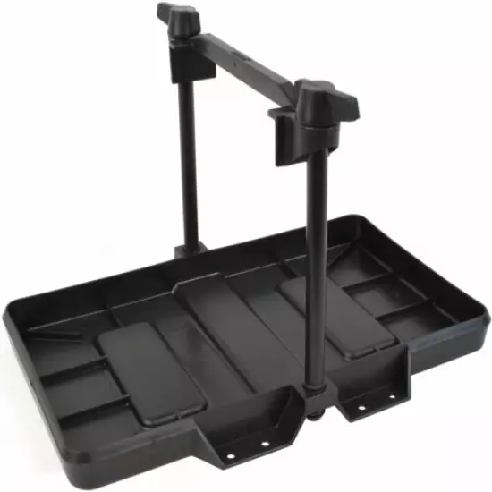 Attwood Adjustable Hold Down Marine Boat Battery Tray 27 Series Black 9091-5