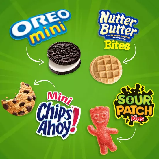 Mini Cookies, CHIPS AHOY! Mini Cookies, SOUR PATCH KIDS Candy & Nutter Butter Bi