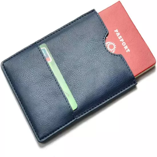 Passport Holder Cover - Ultra Slim Premium Vegan Leather Travel Wallet Case Cove