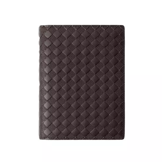 Blanc Fleur Rhombus genuine leather passport wallet, 4 colors, made in Korea