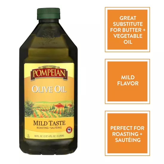 Mild Taste Olive Oil, Mild Flavor, Perfect for Roasting & Sauteing, Natural