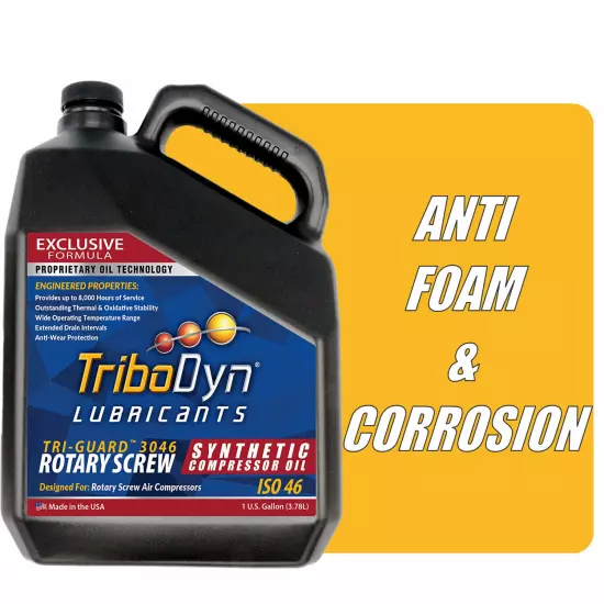 TriboDyn TRI-GUARD 3046 ISO 46 Rotary Screw Synthetic Compressor Oil - 1 GAL