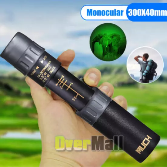 10-300X40mm Day/Night Vision HD BAK4 Monocular Starscope Binoculars Telescope A+