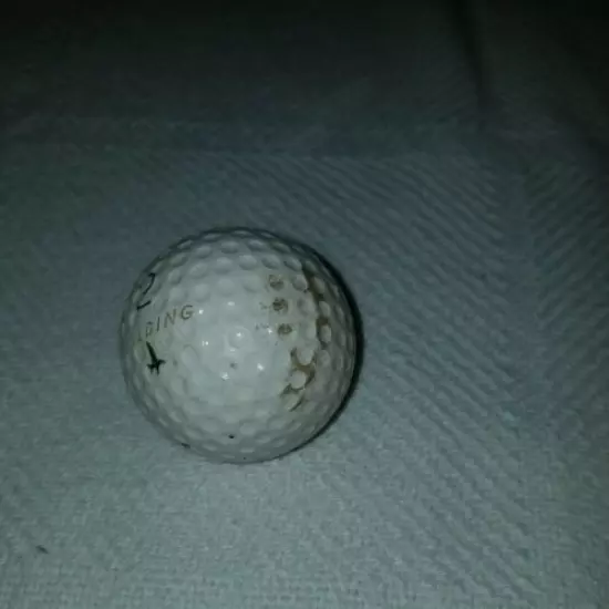 VINTAGE SPALDING KRO-FLITE DIMPLE GOLF BALL WITH A BLACK CROW ON EACH SIDE