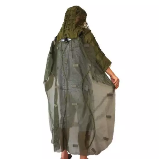 Cotton Tactical Sniper Ghillie Hood Back Cape Hunting Airsoft Paintball Military