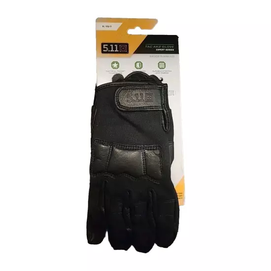 5.11 TACTICAL TAC AK2 GLOVE BLACK SMALL 59341 NWT