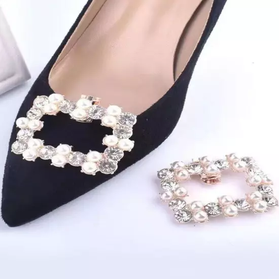 Crystal Shiny Decorative Clips Shoes Decorations Charm Buckle Shoe Clips