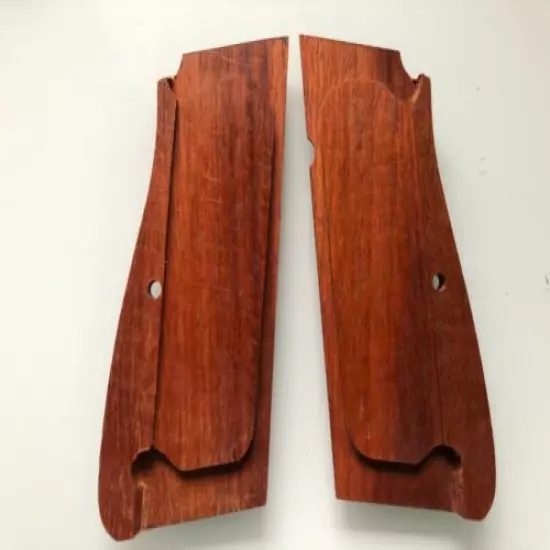 New Hardwood Grip For Browning Hi Power Handmade checkered&Finger wood grip