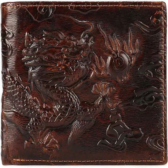 Dragon Wallet Cool Wallets for Men Leather Wallet Credit Card ID Wallet Pocket