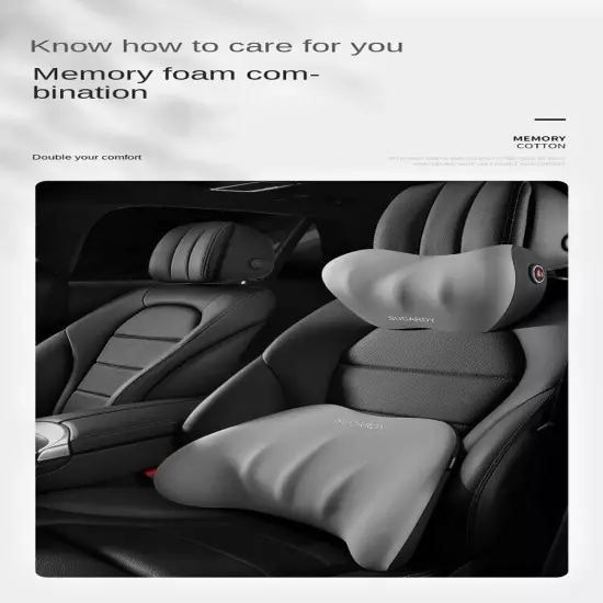 Car Seat Lumbar Headrest Support Waist Neck Pillow Car Travel Back Support