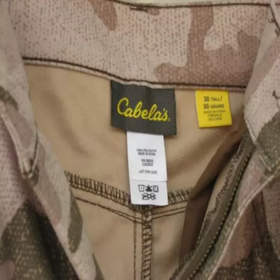 Cabela's Men's Camo Cargo Style Hunting Pants 30 x 33