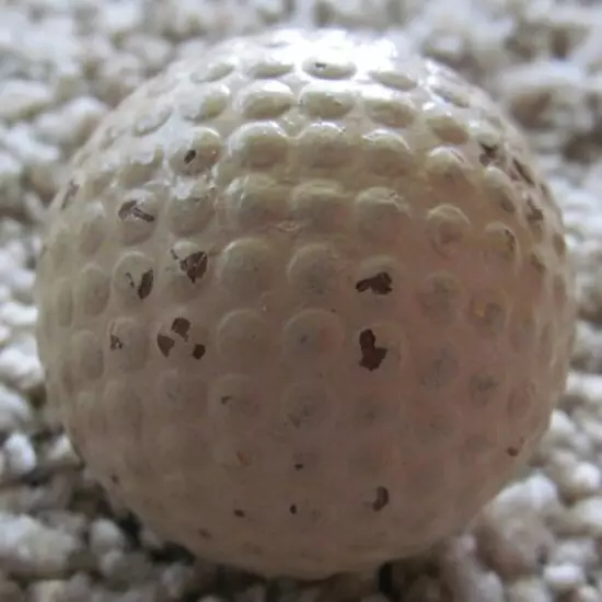 VINTAGE BRAMBLE GOLF BALL-SILVER KING WITH LARGER BUMPS-REPAINTED CIRCA 1934