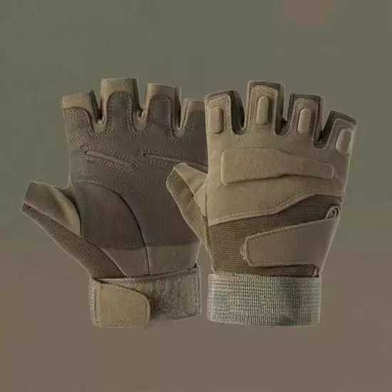 Tactical Fingerless Gloves Military Combat Shooting Half Finger Gloves for Mens