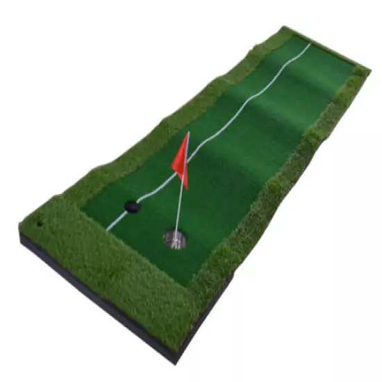 2.5x9.8ft Golf Putting Greens Indoor Outdoor mini Practice Mat with Flag