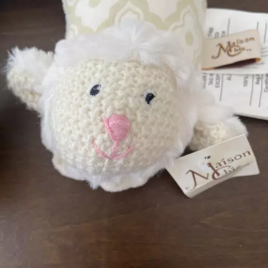 Maison Chic Lillie Lamb Travel Pillow Child Sized Baby Toddler Stuffed Animal