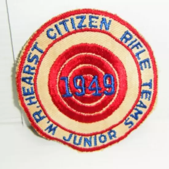 Vintage 1949 Junior Hearst Citizen Rifle Teams Patch