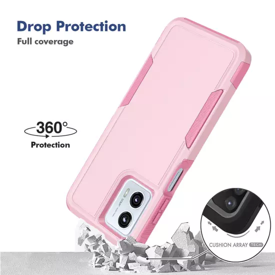 For Moto G 5G 2024 Phone Case Heavy-Duty Tough Dual Layer Cover +Tempered Glass