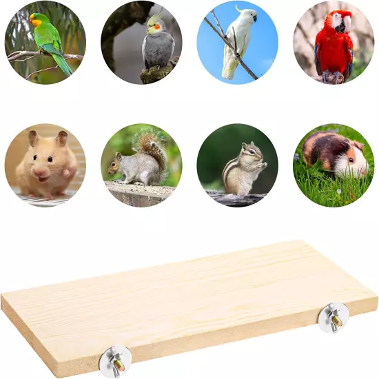 4pcs Bird Wood Perch Bird Platform Parrot Stand,Cage Accessories for Small Anmin