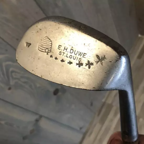 Antique E.H. Duwe St. Louis Wooden Shaft Golf Club