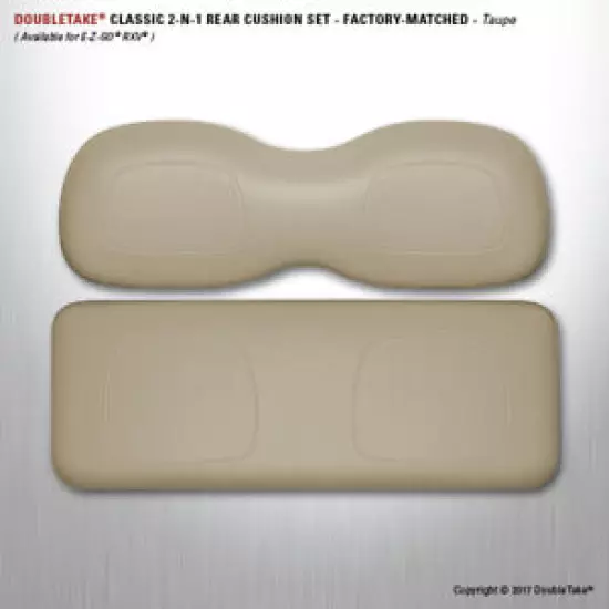 Factory Double Take Golf Cart Rear Seat Cushions EZ GO RXV Taupe