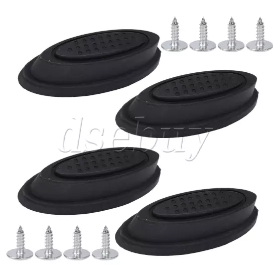 4 Pieces Luggage Bracket Side Feet Baggage Stud Foot Pad Black for Travel Bags