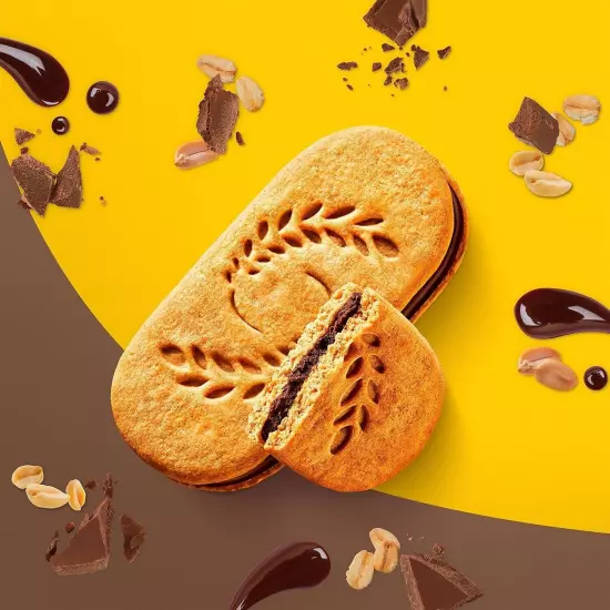 belVita Breakfast Sandwich Dark Chocolate Creme Breakfast Biscuits 30 Total P...