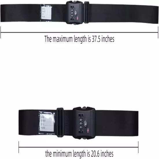 Heavy Duty Luggage Straps TSA Approved with Combination Lock Adjustable Travel B