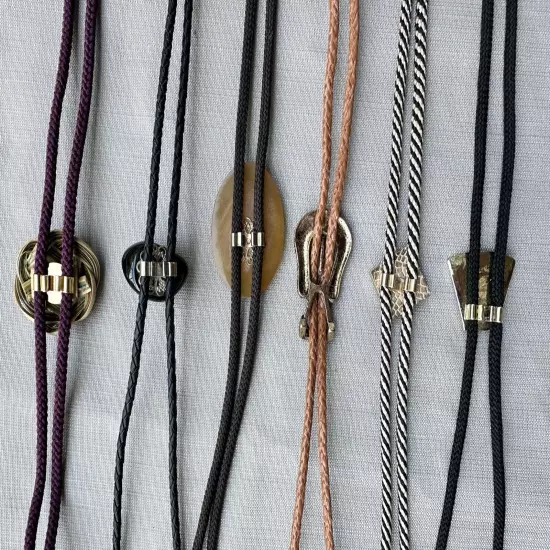 Lot Of 6 Neat B Stock Western Bolo Ties