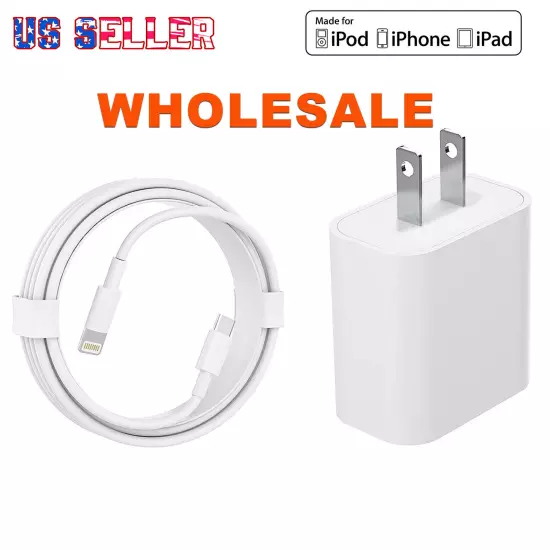 Wholesale 20W PD Fast Charger For iPhone 14Pro/13/12/11 USB Type C Adapter Cable