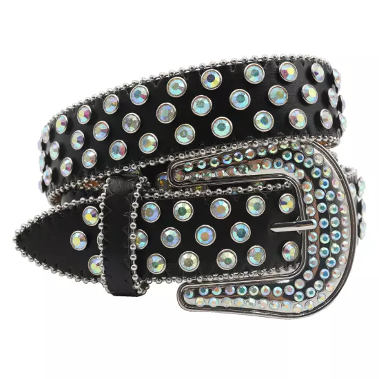 Y2k Cowboy Crystal Fashion Diamond Studded Belt Rhinestones Belt For Jean Belts