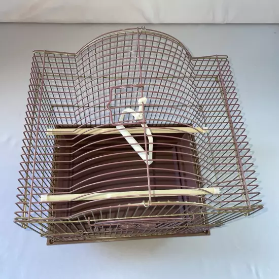 Prevue Wire Bird Cage Pink 17” Height x 13” Wide x 11” Deep.