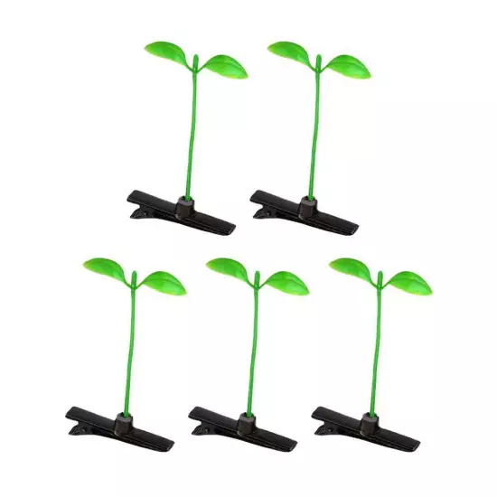 5pcs Hair Clip Cute Headwear Grass Plant Hair Clip Plant Bean Sprout Clip H W ✨◇