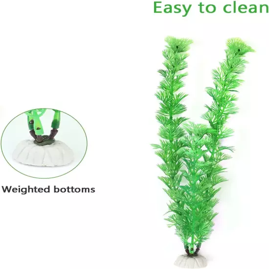 Fish Tank Artificial Plants, Aquarium Plants Plastic, 10Inch Tall Aquarium Plant