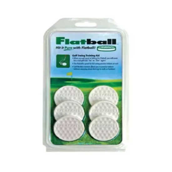 The Original Flatball Golf Swing Training Aid-6 per pack-Made in USA!