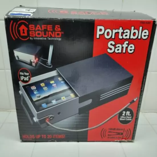  Safe & Sound Portable Safe Vault Security Lock Box with Alarm New