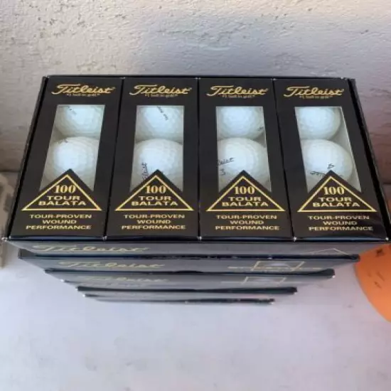 Titleist Tour Balata Wound Golf Balls New Persimmon Woods